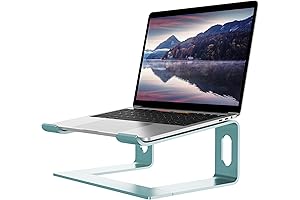 Versatile Blueorxy Laptop Stand: Ergonomic Aqua Blue Desk Riser