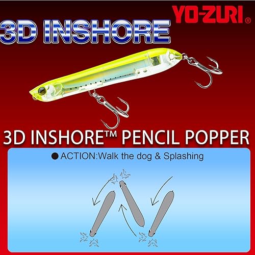 Miniatura 4 de Yo-Zuri 3D Inshore Pencil Popper, Floating