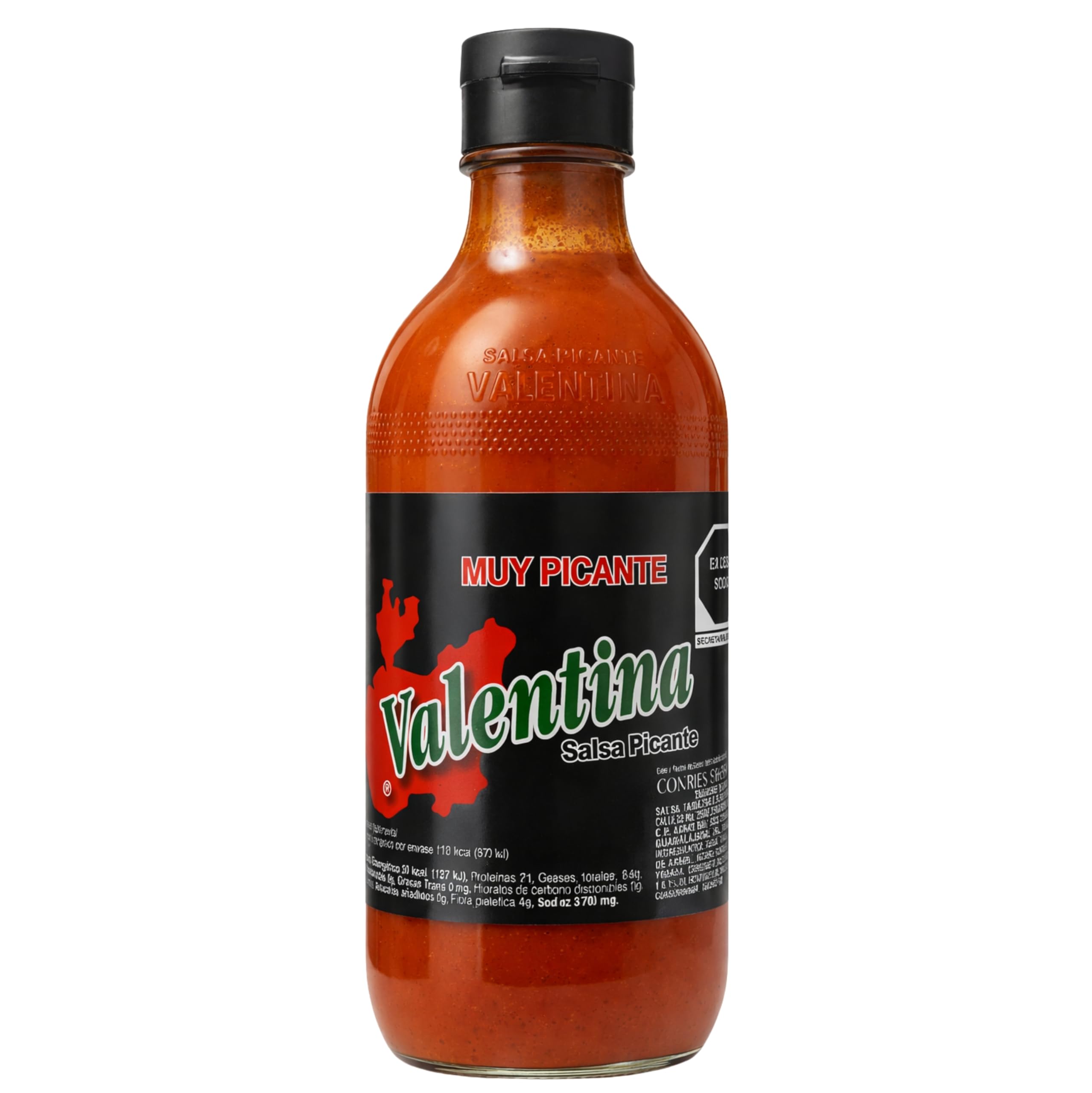 Valentina Negra Salsa Picante Muy Picante – Mexicana Extra Picante de Chile Hot Sauce 370ml