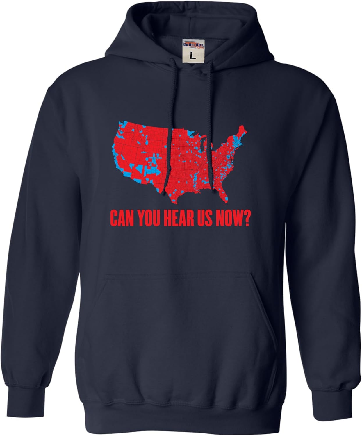 Go All Out Can You Hear Us Now? USA Map Mens Women Sweatshirt Hoodie