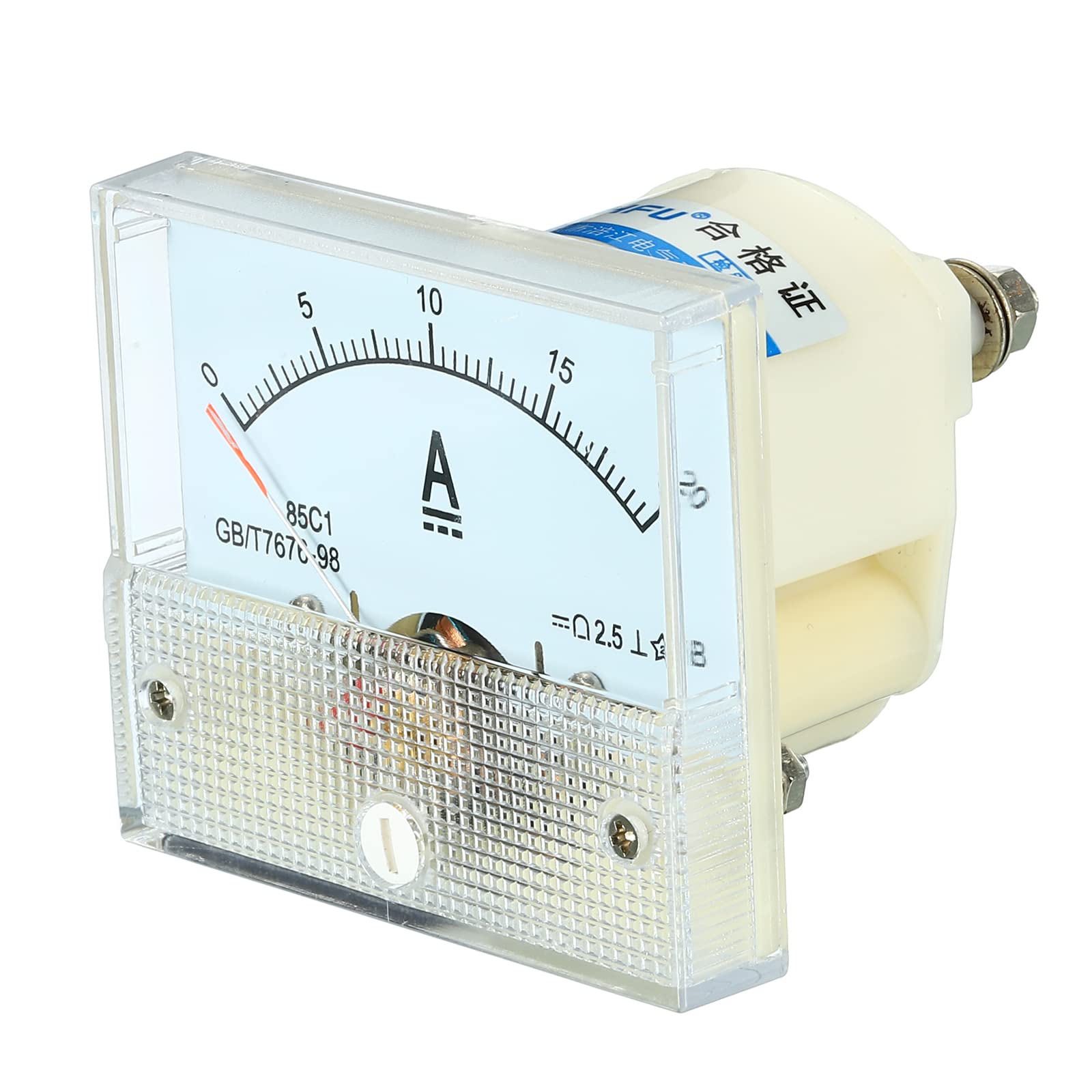 YOKIVE Analog Panel Ammeter, 85C1 Ampere Meter Current Tester, Great for Office Art, Home, Daily Use (DC 0-20A)