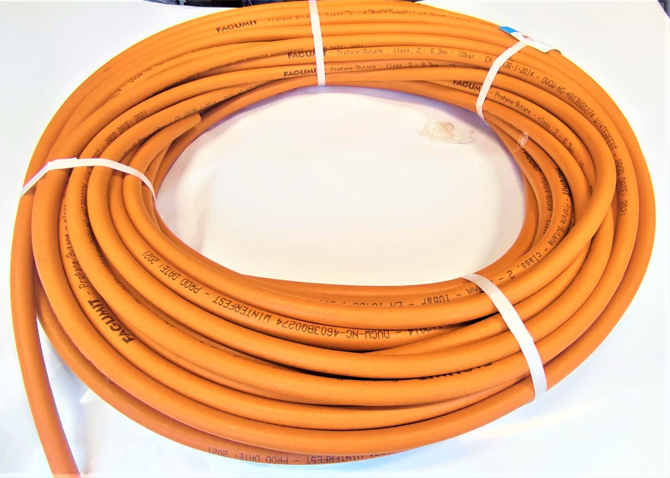 Tubo per Gas Propan Butan (Molto Flessibile) 1000cm (10m) | 20bar | Ø6.3mm (13mm Esterno) | Raccordo rapido | -30°C | Pantaloni per fornelli da Campeggio | Bobina Intera da 50 m o al Metro…