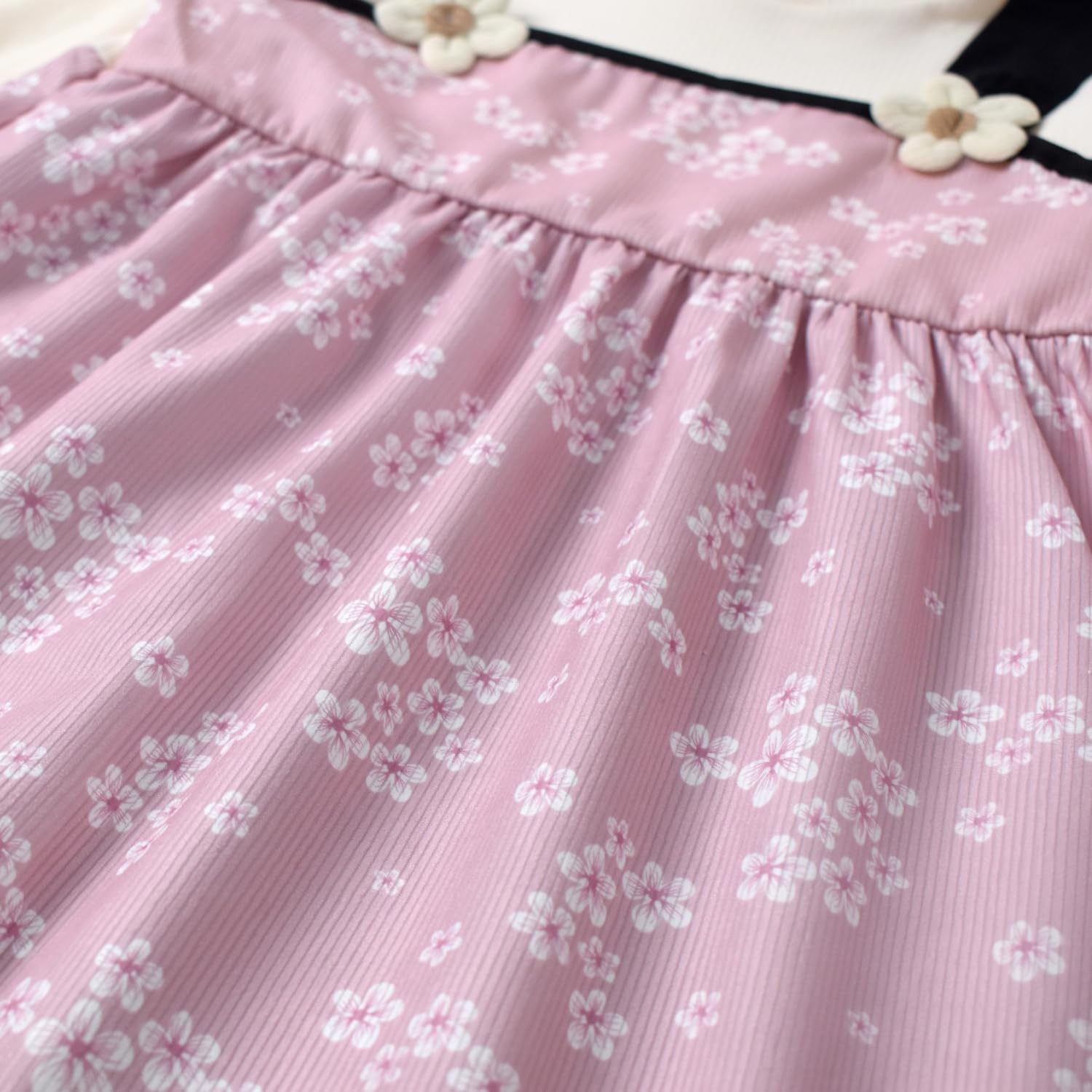 Bold N Elegant - Be Bold Inside & Elegant Outside Baby Girl's Mini Skirt Pinafore With Top (BNEKD10144_Pink_6 Months-12 Months) 3