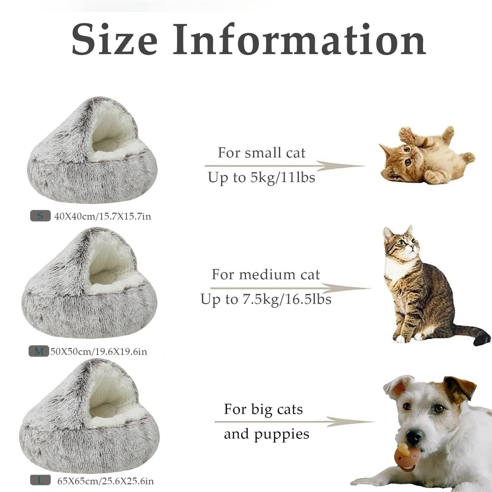 Donut-Hundebett – Weiches Plüschbett Für Hunde & Katzen, Rutschfeste Unterseite, Maschinenwaschbar, In 6 Größen