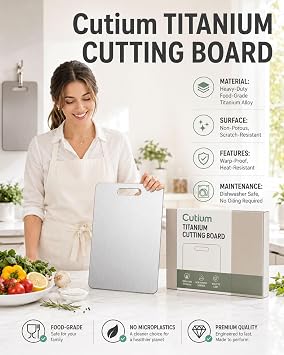 Katori Titanium Chopping Board,Katori Titanium Cutting Board, 24X15CM 1Pcs