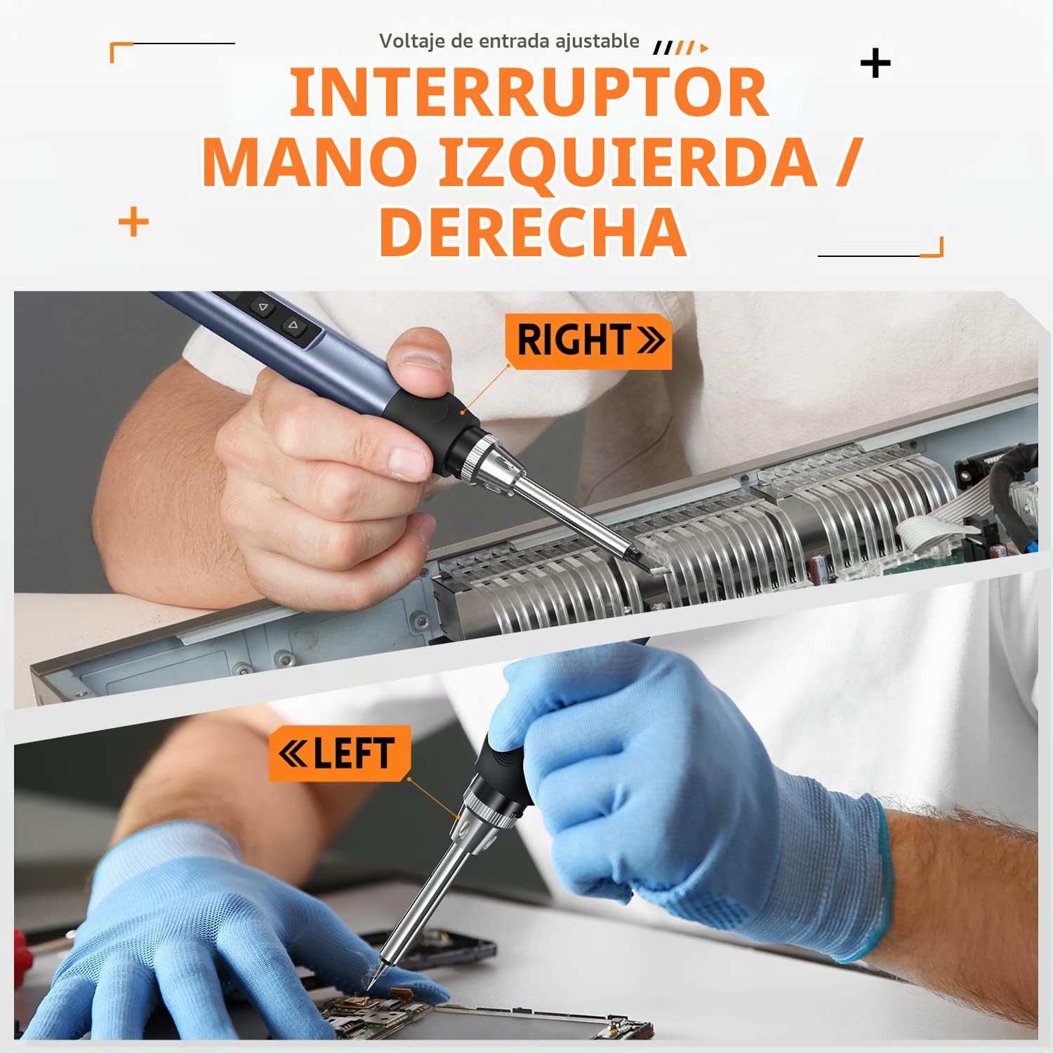 DollaTek Soldador eléctrico inteligente PD 65W Temperatura constante ajustable Soldador portátil de calor rápido