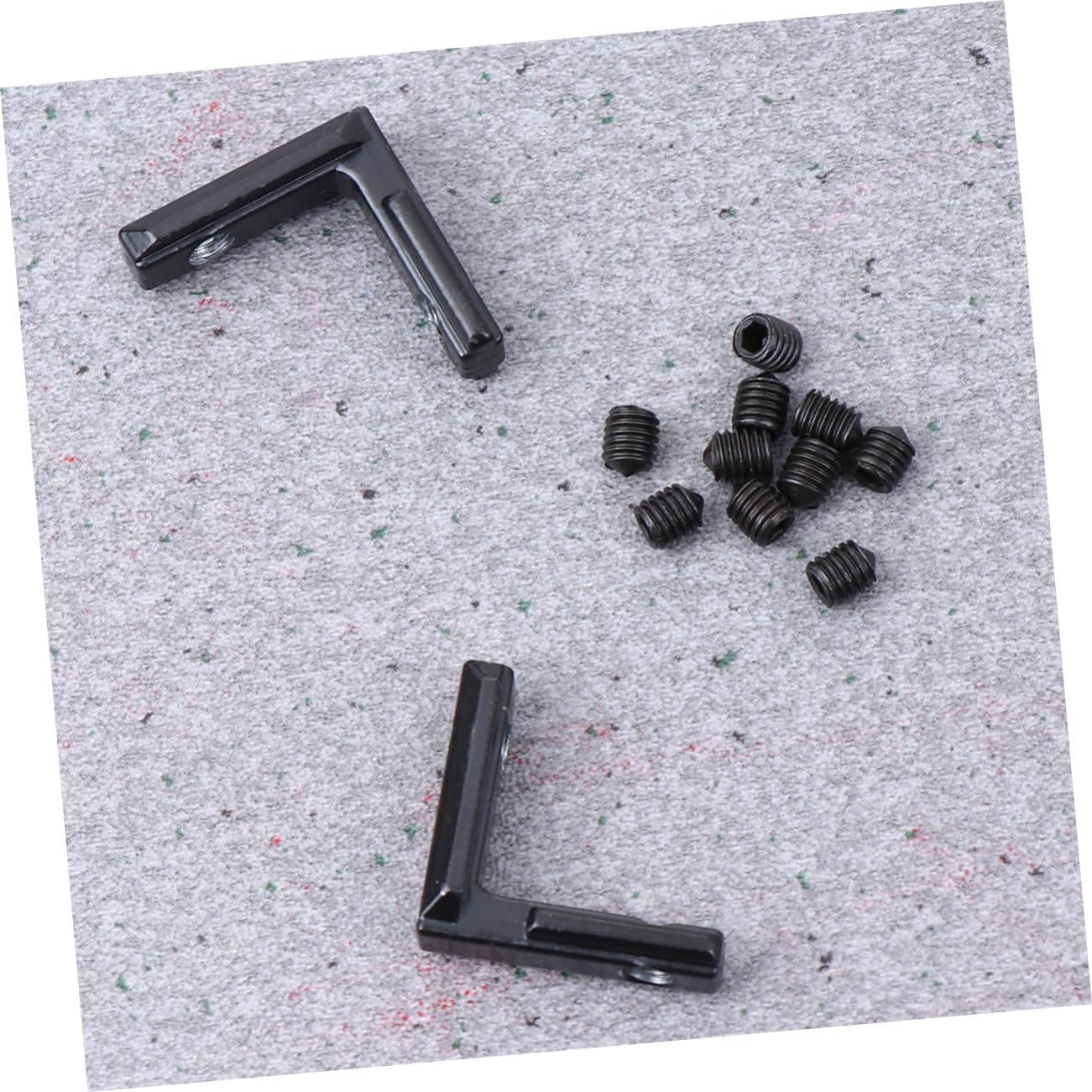 20pcs Black T Slot L Shape Connector Aluminum Alloy Corner Bracket