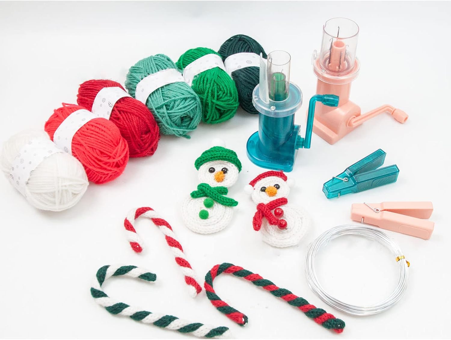 Hand Embellishment Winding Tools Braiding Thread Device Knitting Mill Hand Knitting Machine for Hats Sweaters Glove - Green - 8 Colors