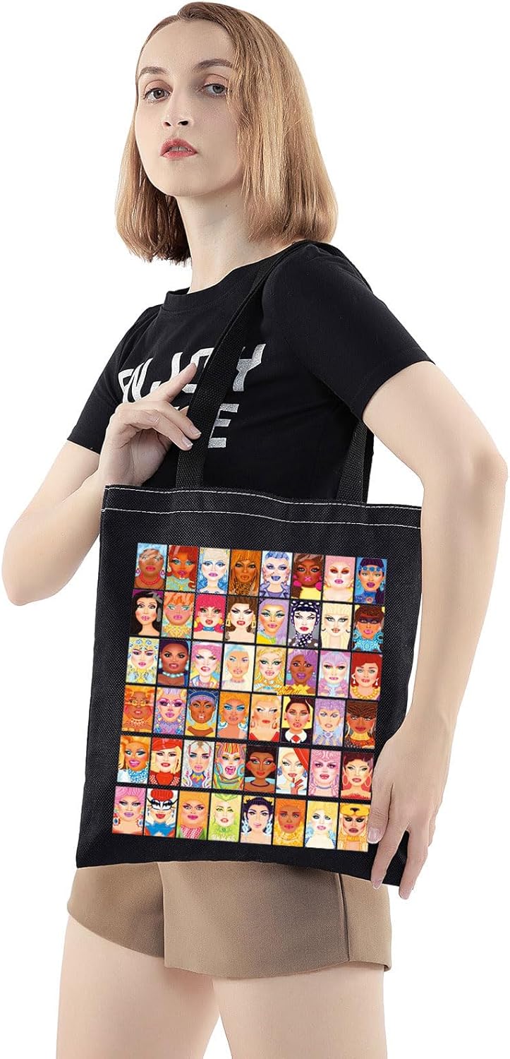 WZMPA Drag Race Tote Bag Drag Queen Fans Gift Drag Race Shopping Grocery Bag Drag Race Merch - Image 4