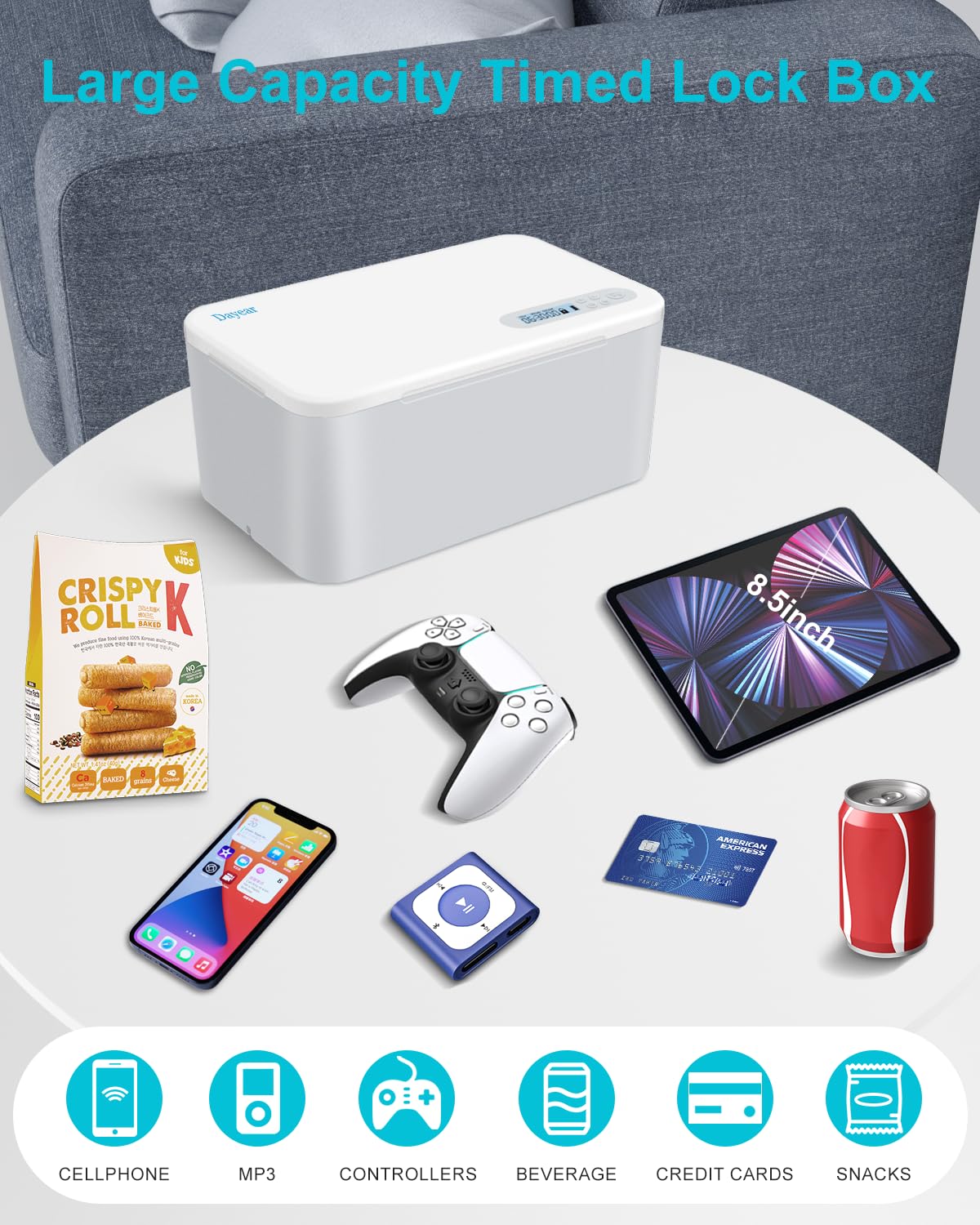 Upgrade Safe Timed Lock Box, Dayear Phone Lock Box with Timer - Image 2