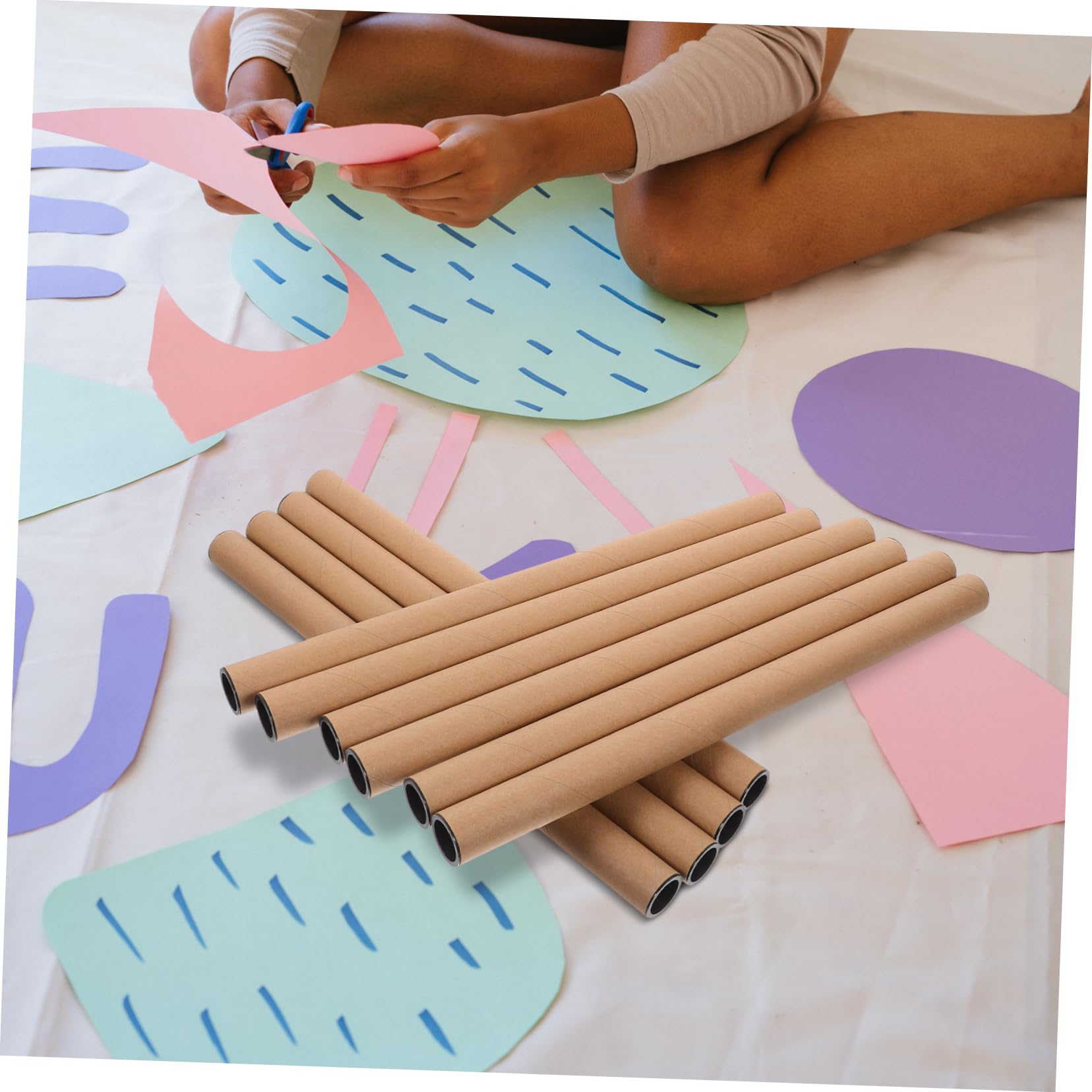 3 Juegos De Tubos De Papel Para Correo Almacenamiento De Obras De Arte Para Carteles Y Suministros De Envoltura (10 Unidades)