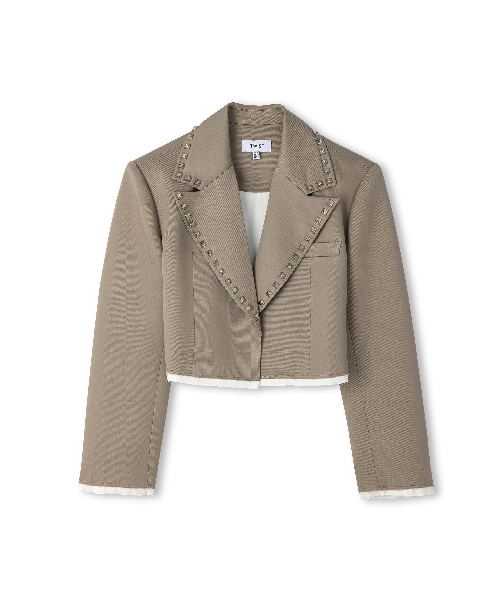 TROK BASKILI CROP BLAZER BLAZER Kadın