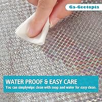 Vista 5 de Ga-Geetopia Holographic 3D EVA Shower Curtain Liner Ice Cube, 72x72 Medium Weight Clear Plastic Bathroom Shower Curtain with Rustproof Metal