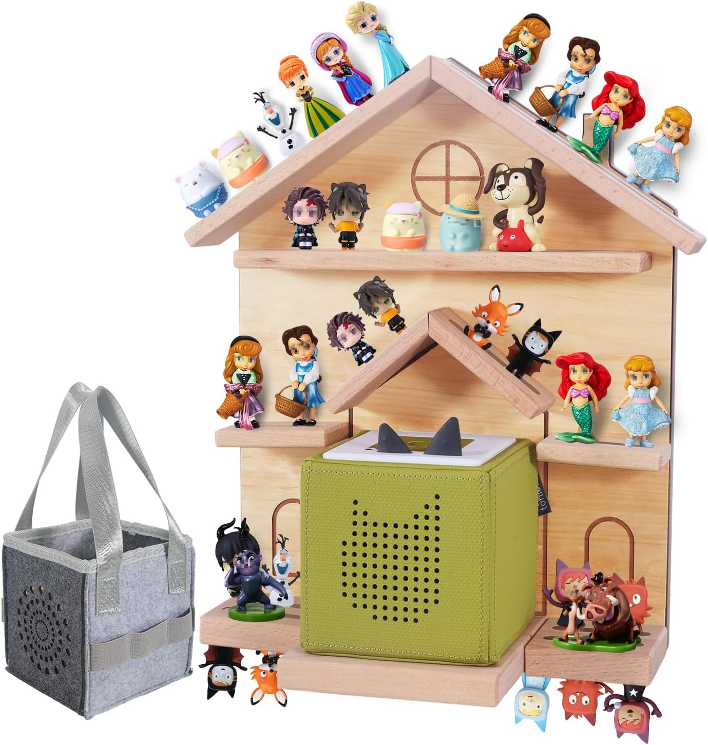 Tonie Shelf for Toniebox - Toniebox Storage for All Your Tonie Accessories toniebox Characters and toniebox Figures, Toniebox Organizer, Tonie Shelf(Natural)