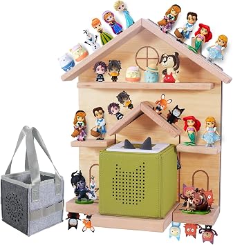 Givilio Tonie Shelf for Toniebox - Toniebox Storage for All Your Tonie Accessories toniebox Characters and toniebox Figures, Toniebox Organizer, Tonie ShelfNatural