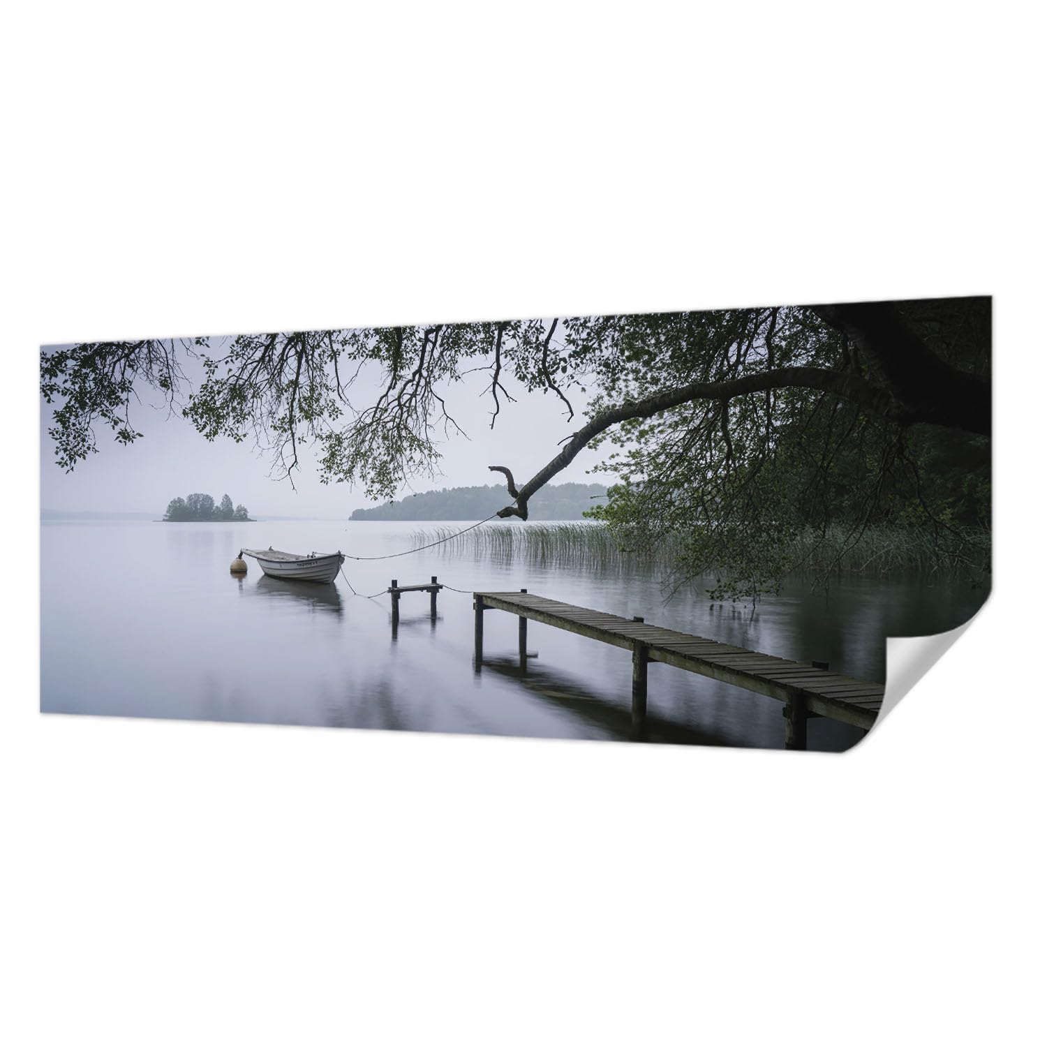 Papier peint photo autocollant haute qualité résistant aux taches motif lac