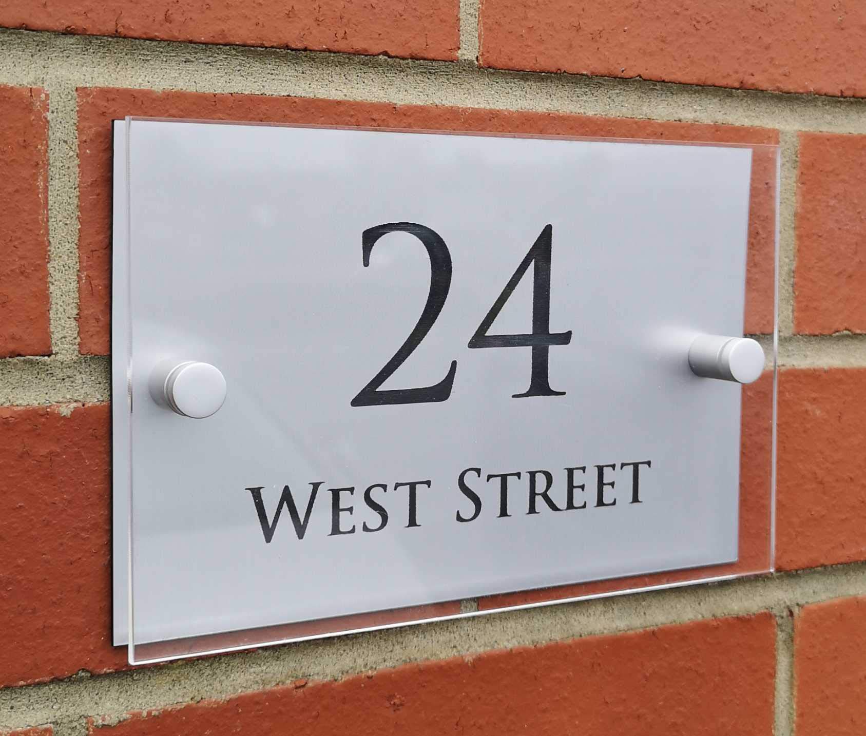 Home Address Plaque - Choice of Colours - Completely Customisable (Silver)