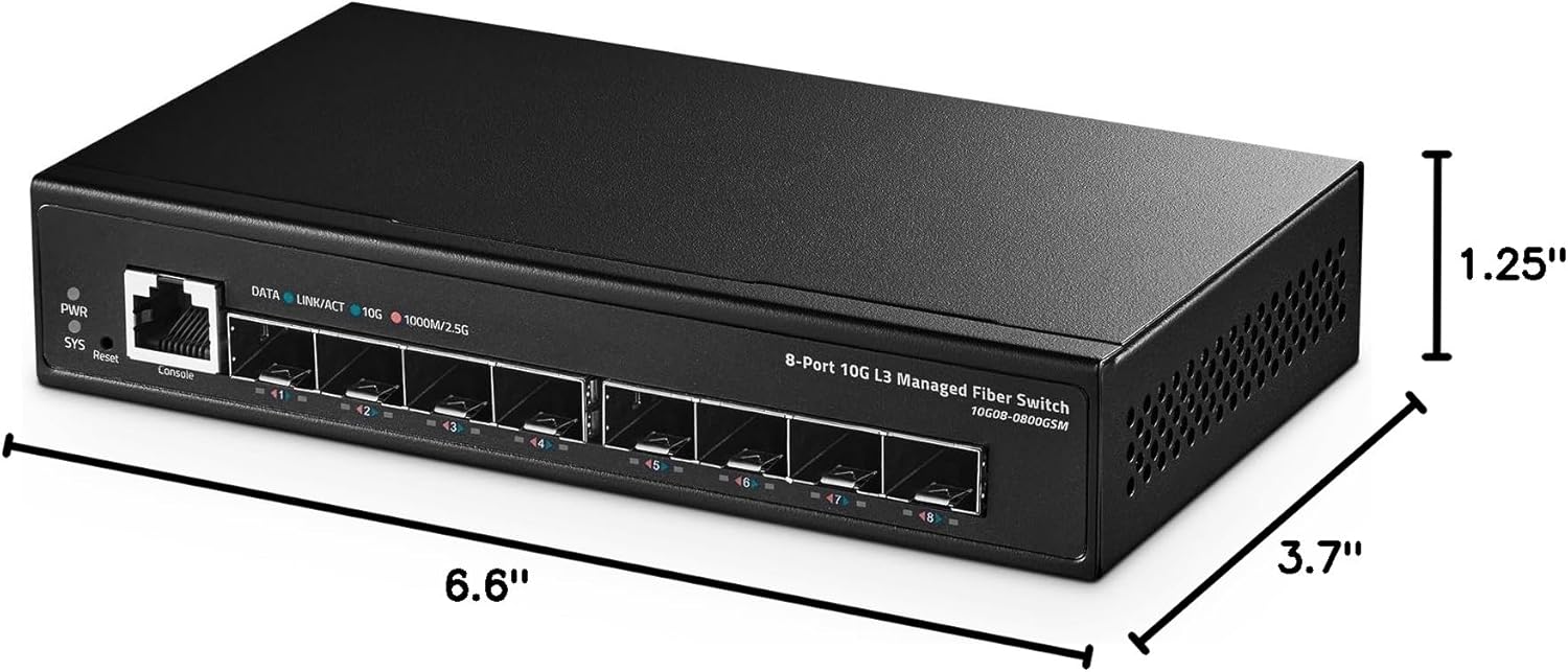 Binardat 8ポート 10ギガビット SFPマネージドスイッチ ユーザーマニュアル