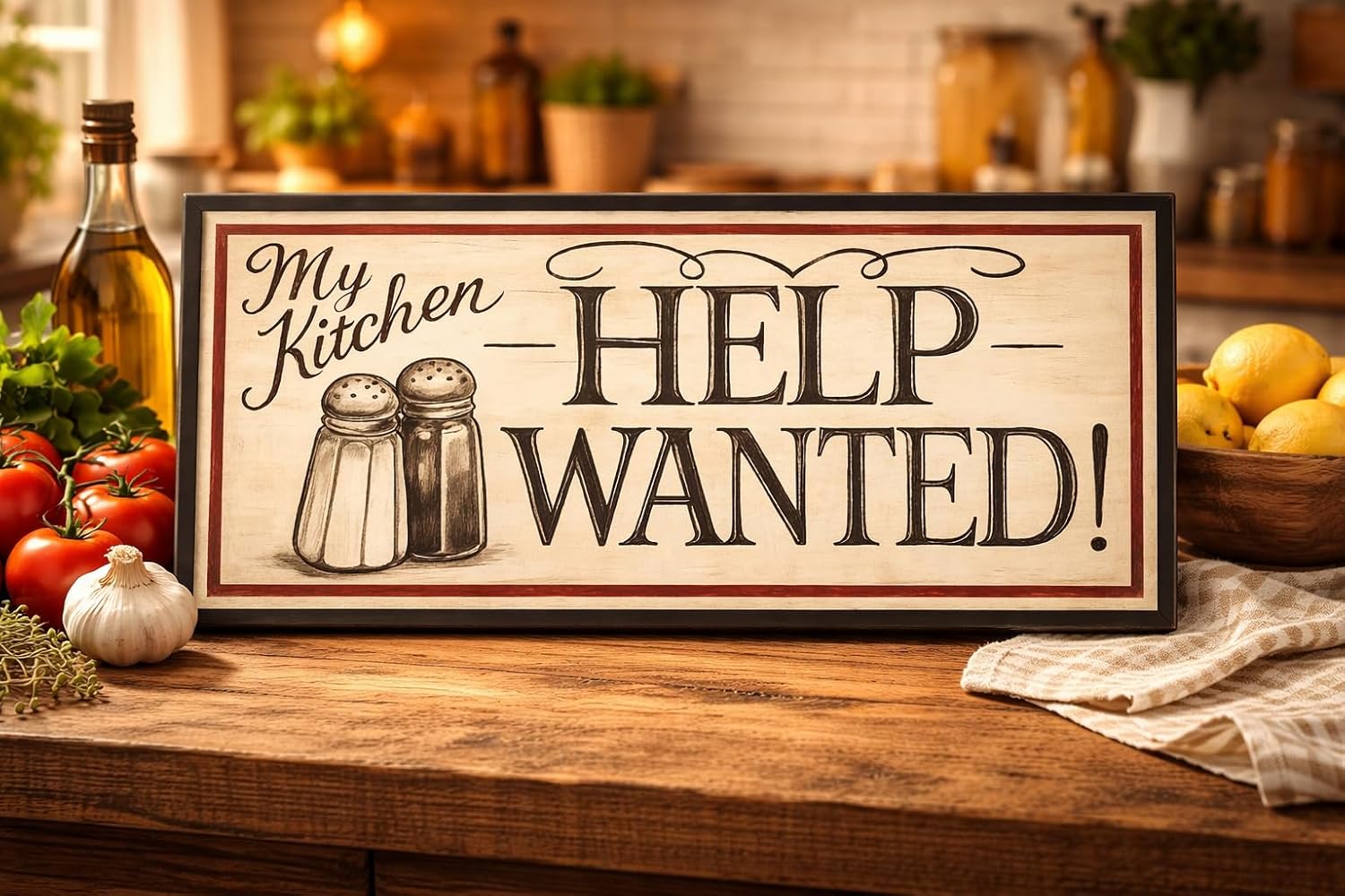 Funny Kitchen Sign Wall Decor, Help Wanted Sign, Coffee Bar Sign, Rustic Farmhouse Kitchen Decor, Vintage Wooden Kitchen Sign, Coffee Station Decor, Funny Kitchen Wall Art, Gift for Coffee Lovers. image 2