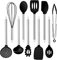 Vista 34 de COOK WITH COLOR - Juego de utensilios de cocina de silicona, 5 piezas, fáciles de limpiar, utensilios de cocina para batería de cocina antiadherente