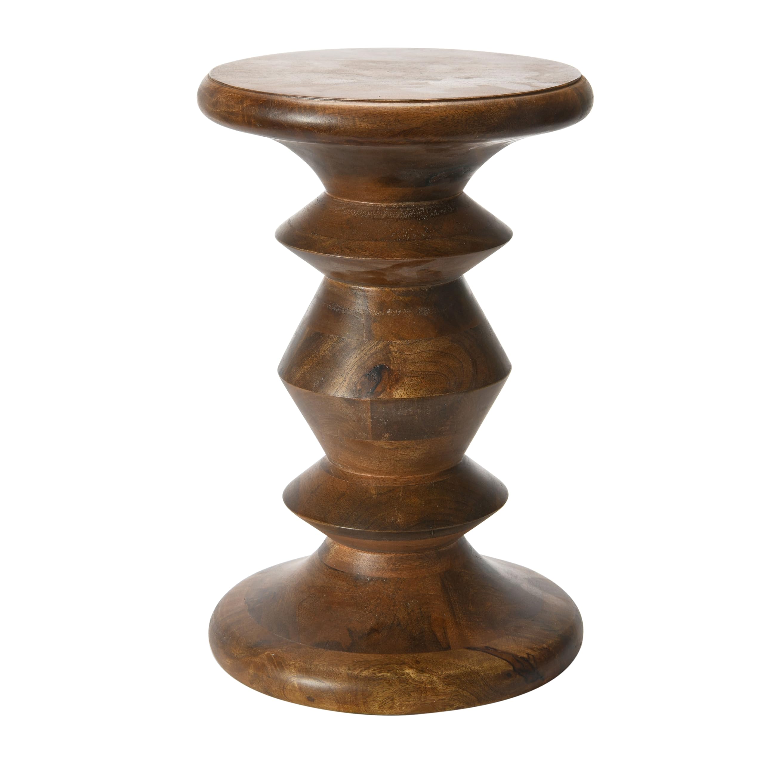 Creative Co-Op The Berns Mid-Century Modern Solid Mango Table with Flat Top, End Table or Stool