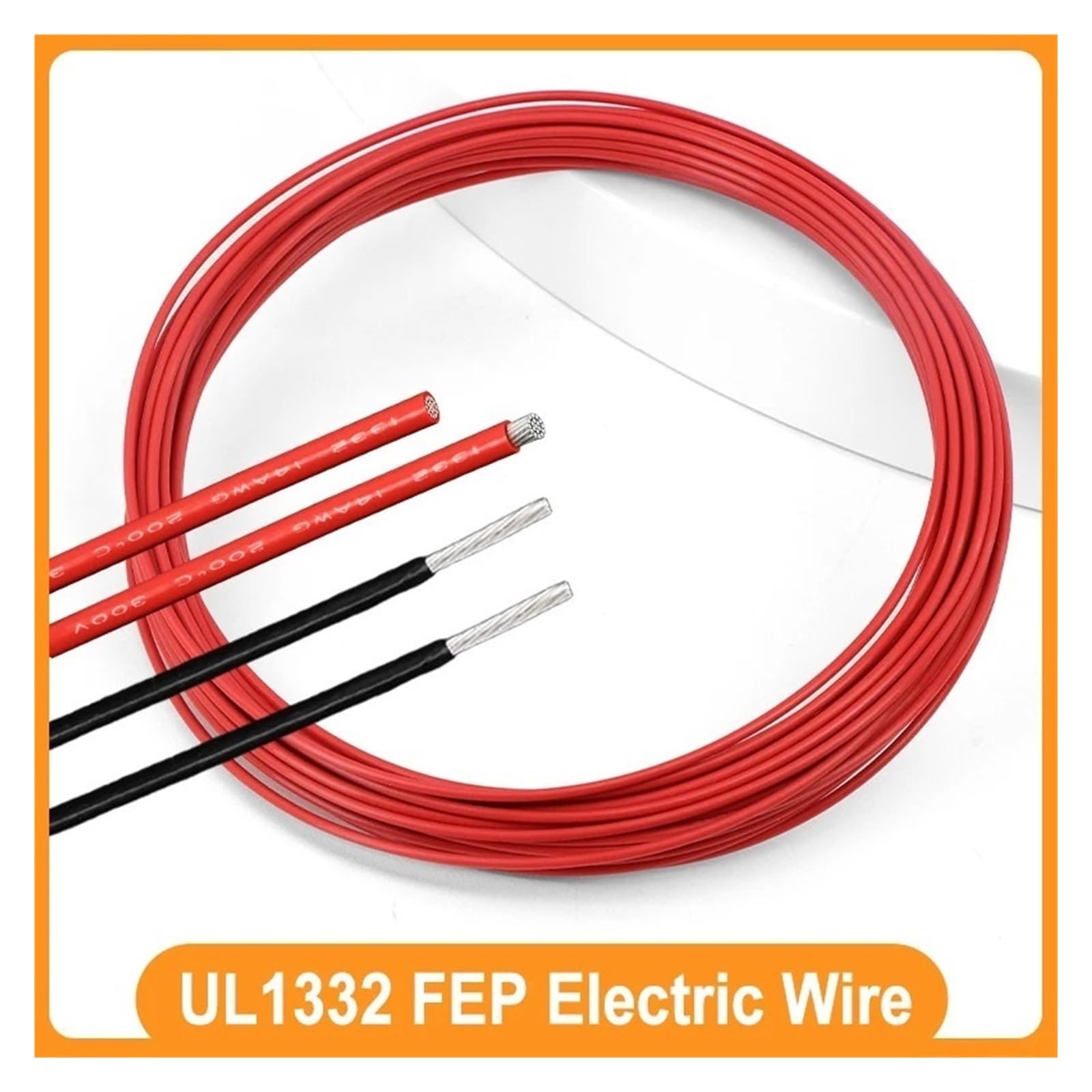 1-100 M Czerwony Czarny UL1332 Przewód Wysokotemperaturowy 16 14 13 AWG Izolowany Do Drukarki 3D Kabel Z Cynowanej Miedzi