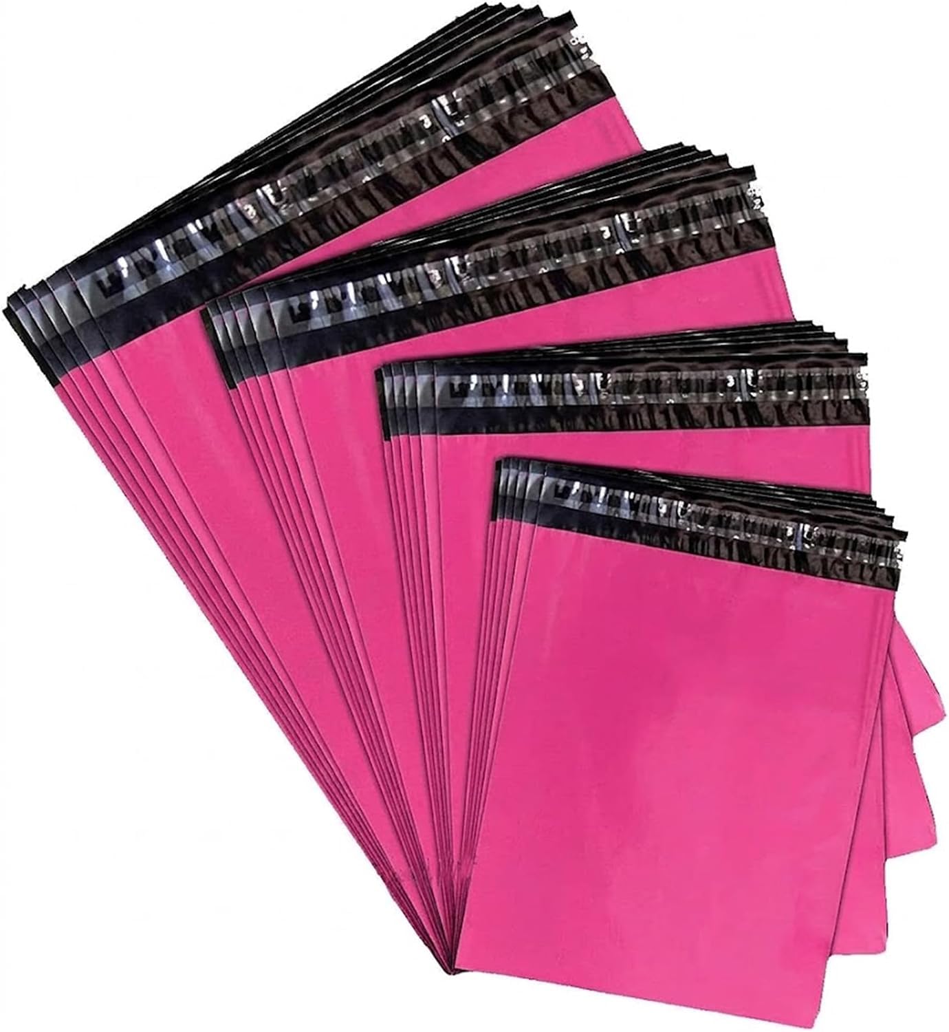 Tezraftaar® Pink Mailing Bags Self Seal Poly Postal Bags Strong Waterproof Courier Packaging Envelopes Tear Resistant Polythene for Amazon Online Business Home Office (100, 16" X 21")