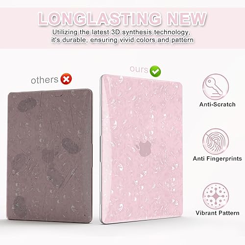 Miniatura 12 de B BELK Funda compatible con MacBook Air de 13 pulgadas 2022 2021 2020 2019 2018 M1 A2337 A2179 A1932, carcasa rígida de plástico + cubierta de Shiny