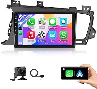 2GB+32GB Android 11 Car Radio Stereo for Kia Optima K5 2010-2013 with Wireless Apple Carplay Android Auto, 9" Touch Screen Car Stereo with AHD Backup Camera GPS Navigation Bluetooth WiFi FM Head Unit