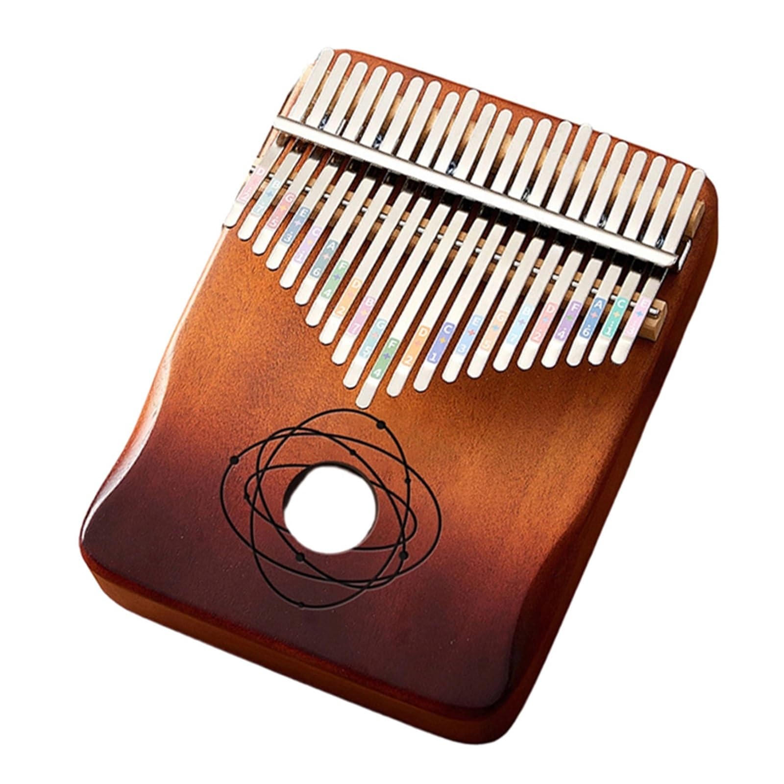 Kalimba Dla Początkujących 17 21 Przenośny Instrument Fortepianowy Typu Fingerstyle Ze Wzorem(8)