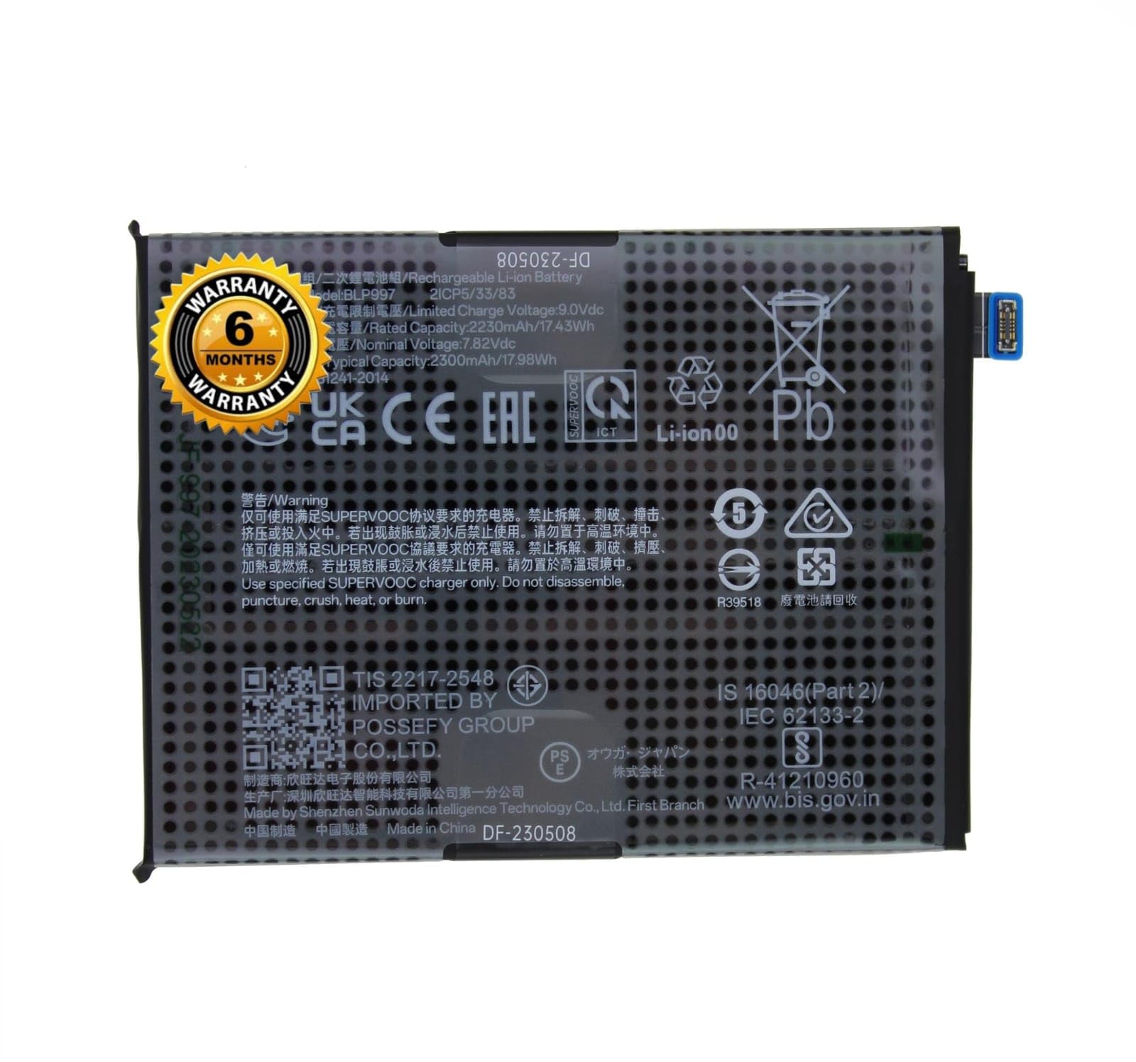 XILIOES ORIGINALS® Original BLP997 Battery for Oppo RENO10 PRO 5G