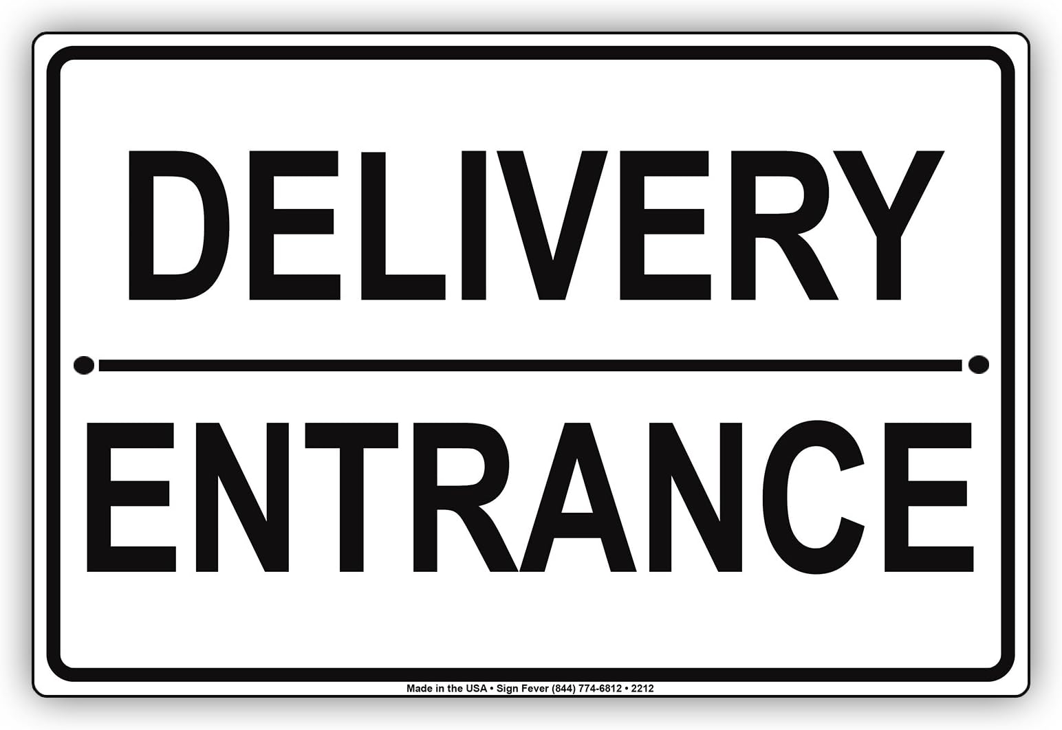 Delivery Entrance Shipping And Receiving Loading Zone Alert Caution Warning Notice Aluminum Metal Tin 8"x12" Sign Plate