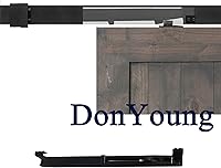 Vista 2 de 2 piezas de mecanismo de cierre suave para puerta de granero, amortiguador buffer de resorte, versión mejorada sin agujeros, herrajes para puertas