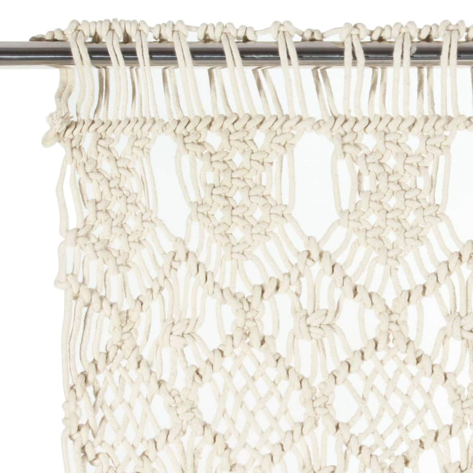 Tidyard Macramé Fait à la Main - Tenture Murale, Rideau Décoratif de Porte et Fenêtre - Fond de Mariage - 140 x 240 cm - Coton