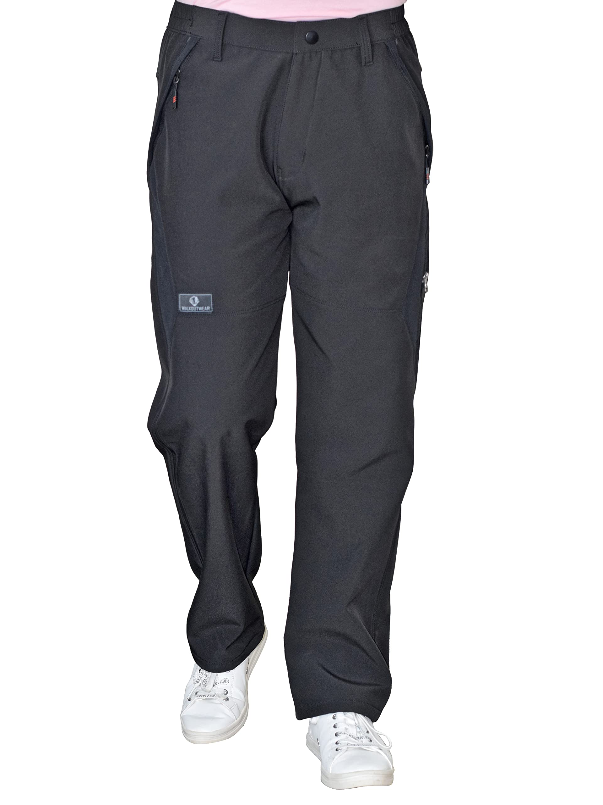 kacery Men's Cargo Winter Warm Outdoor Fleece Sweatpants Jogger Pants with Pockets FP-100