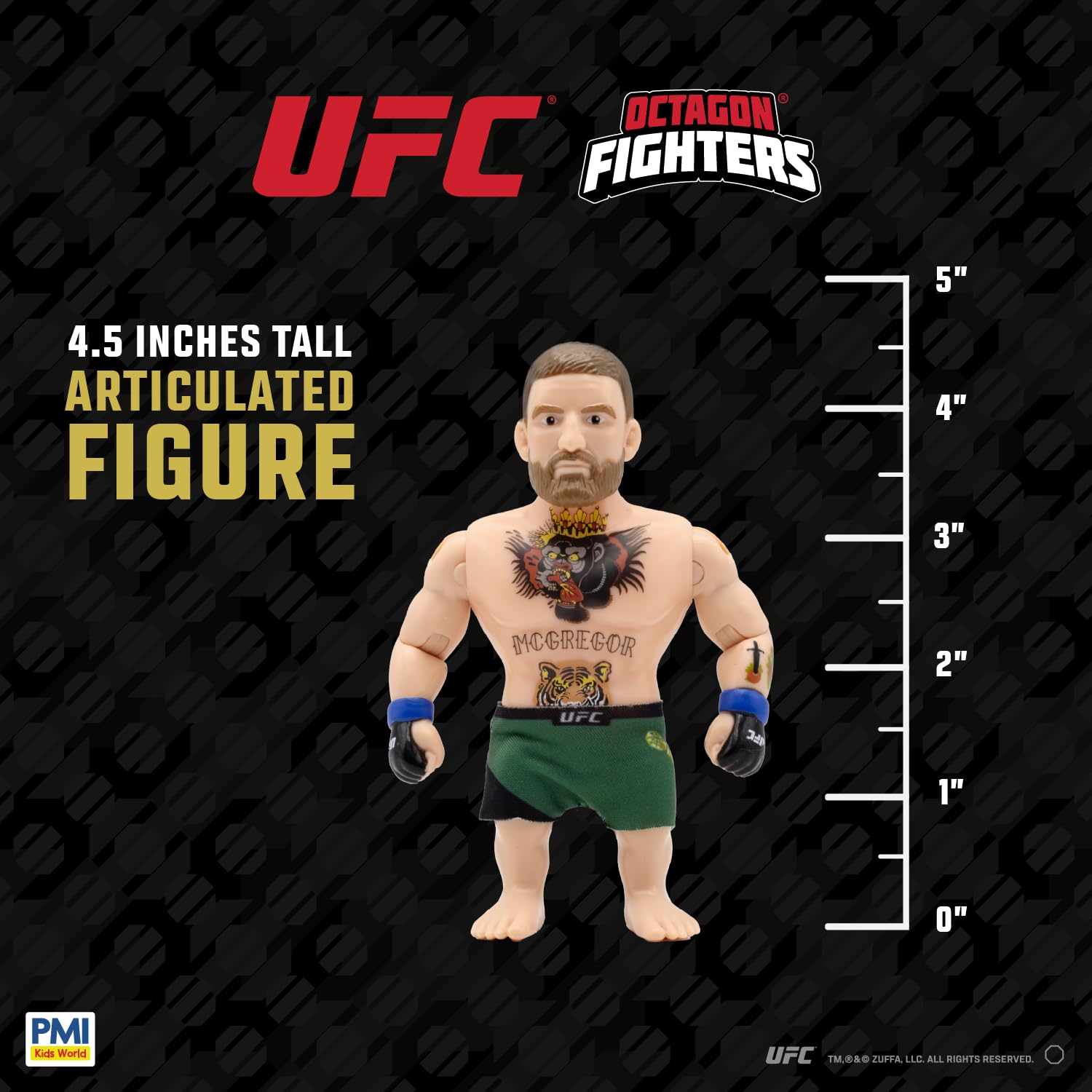 P.M.I. UFC - Action figure articolate da 11,4 cm, confezione da 2 pezzi misteriosi, include 2 combattenti, accessori e cintura da campionato, collezione ufficiale UFC di PMI, casuale 1 su 3