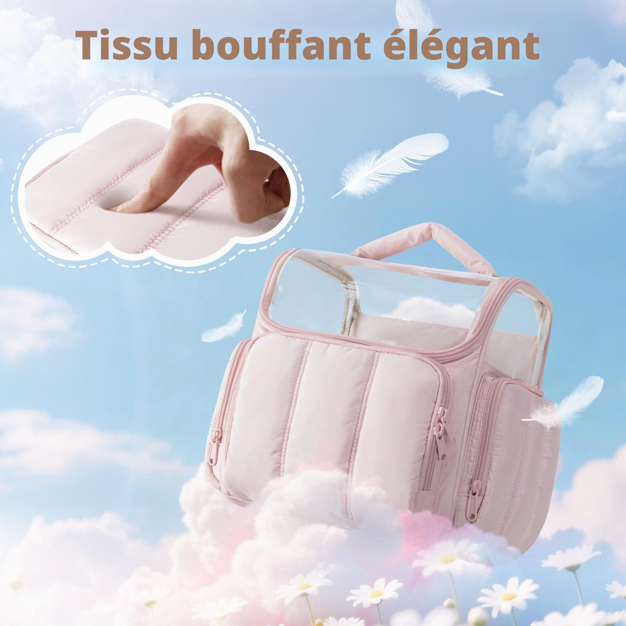 Rexmica Grand Sac de Rangement pour 210 Marqueurs à Dessin, Étui de Rangement Rembourré avec Bandoulière pour Feutre à Alcool pour Adultes, Artistes, Enseignants et Passionnés de Coloriage, Rose