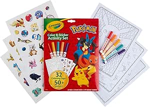 Amazon.com: Crayola Color & Sticker Activity Set, Pokemon : Toys & Games