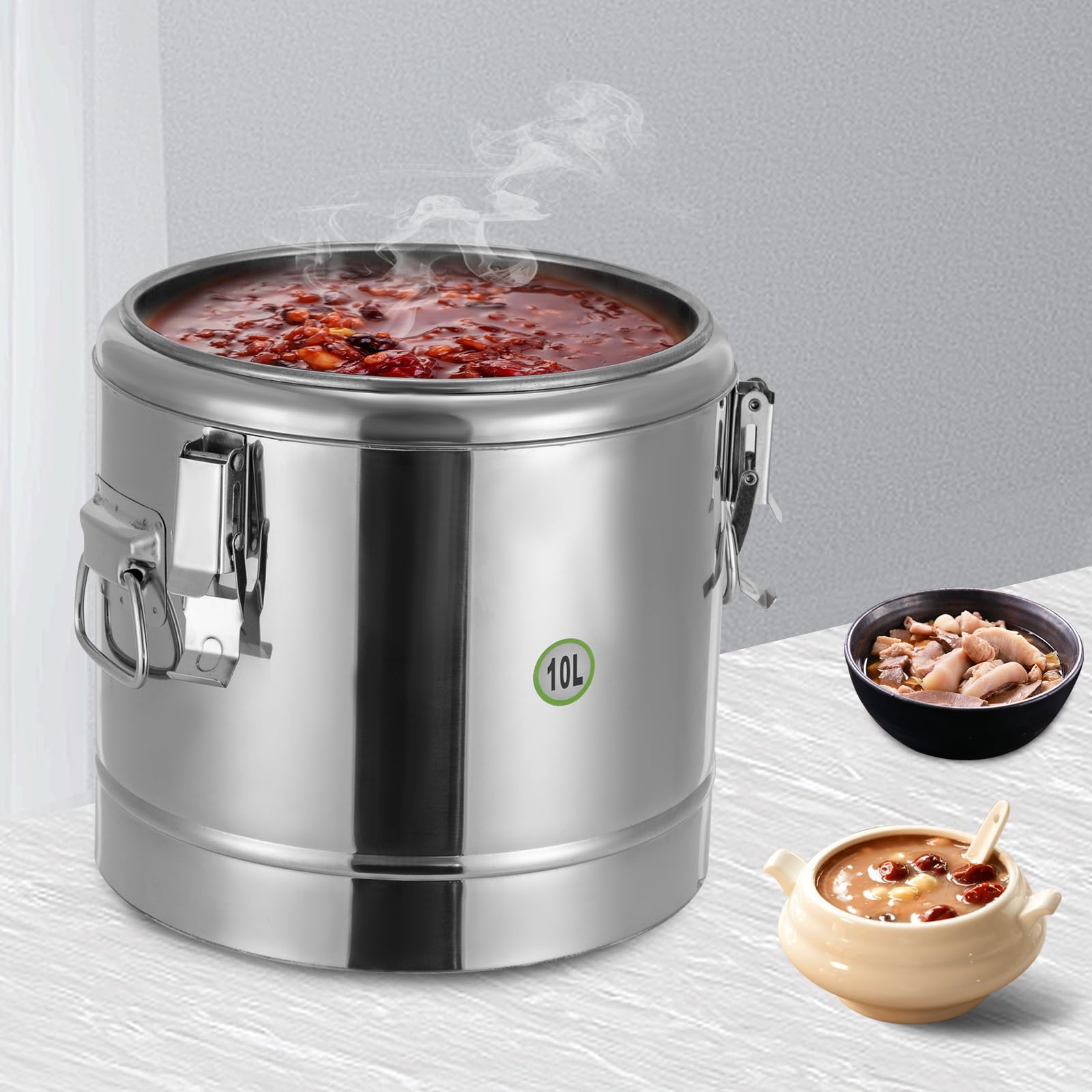 Cubo aislado reciente para sopa, transportador, escuela, oficina, camping, caja de alimentos, isotérmica para comida caliente, termo, almuerzo con tapa, gran capacidad, aislamiento contra