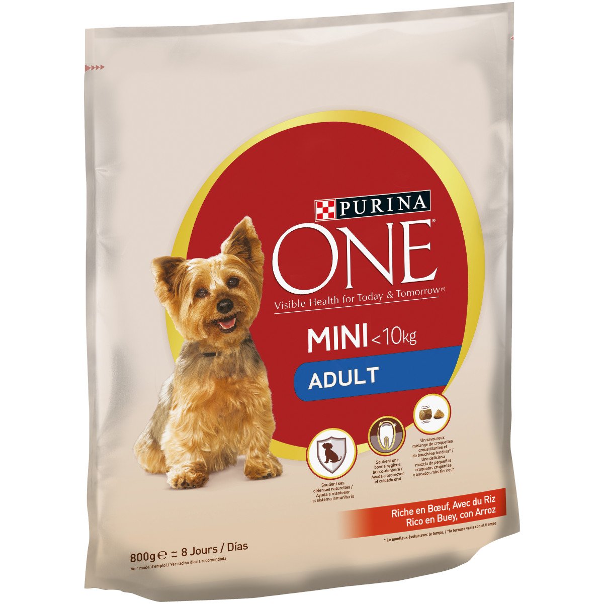 Purina One Trockenfutter mit Ochse für Hunde, 800 g