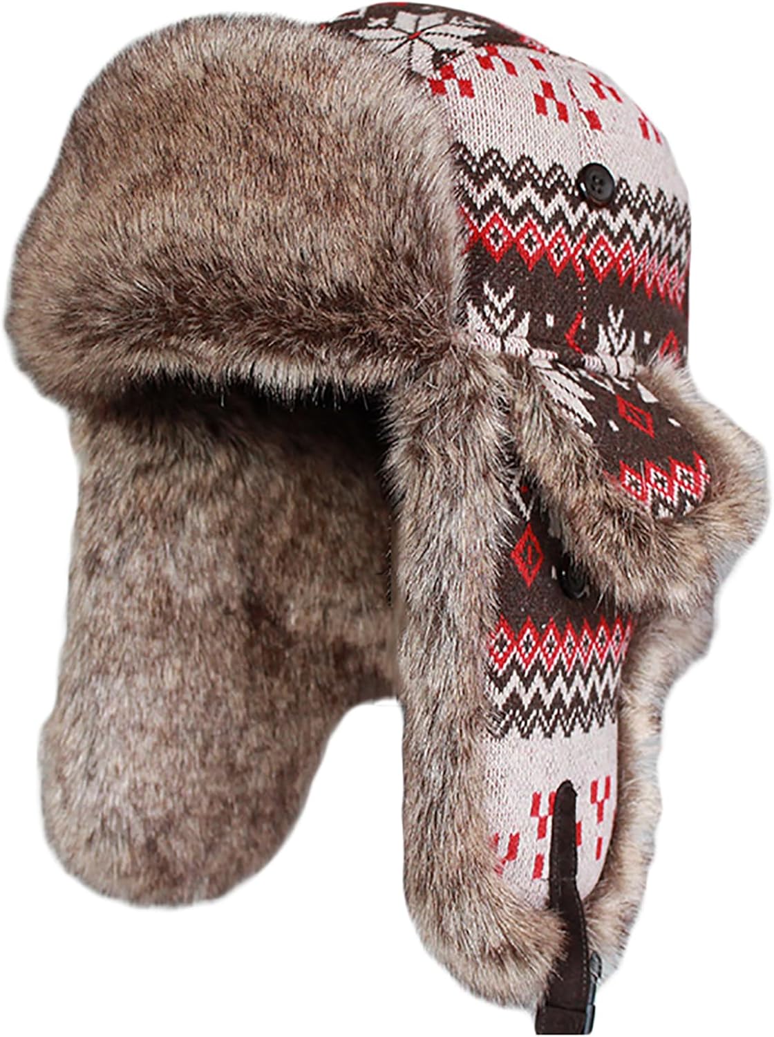 Unisex Bomber Hat with Earflaps Russian Ushanka Warm Trapper Trooper Hat Winter