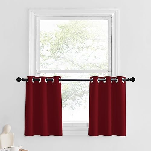 Miniatura 69 de NICETOWN Cortinas Opacas para Ventana de Guardería - Tratamiento de Ventana con Parte Superior de Ojales, Paneles de Cortinas Opacas (Verde Biscotti