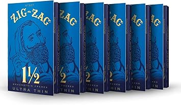 Zig-Zag Rolling Papers Ultra Thin Blue 1 1/2 - 6 Packs