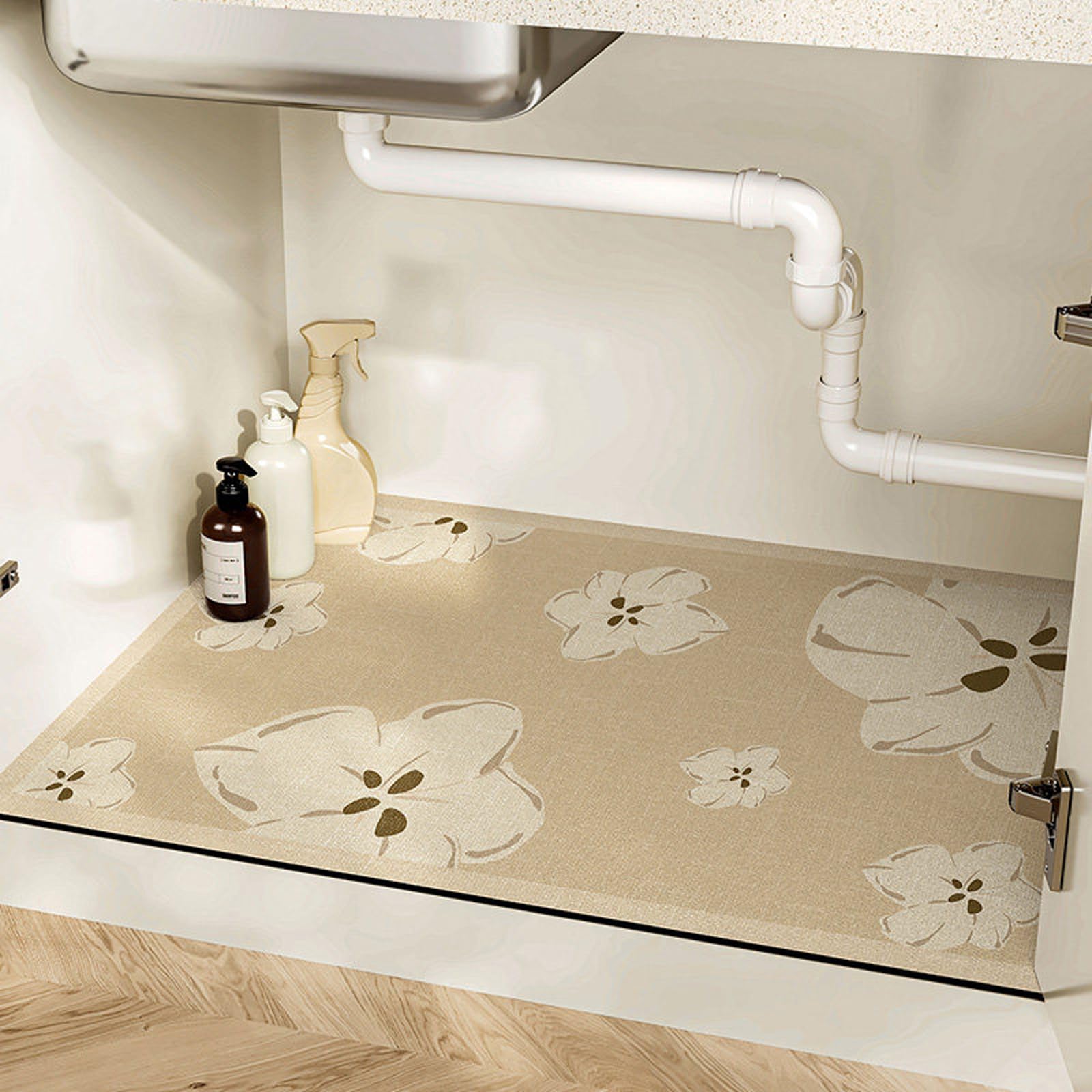 Alfombrilla impermeable y reutilizable para proteger el mueble de la cocina de fugas