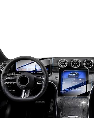 [Upgrade] 2 Pack Mercedes Benz GLC 11.9-Inch & 12.3-Inch Screen Protector for Models GLC 300 2023-2025 2026/W206 C300 2022-2025 2026/AMG C43 2023-2025 [No Glare & Fingerprint] Tempered Glass Mercedes Benz Accessories