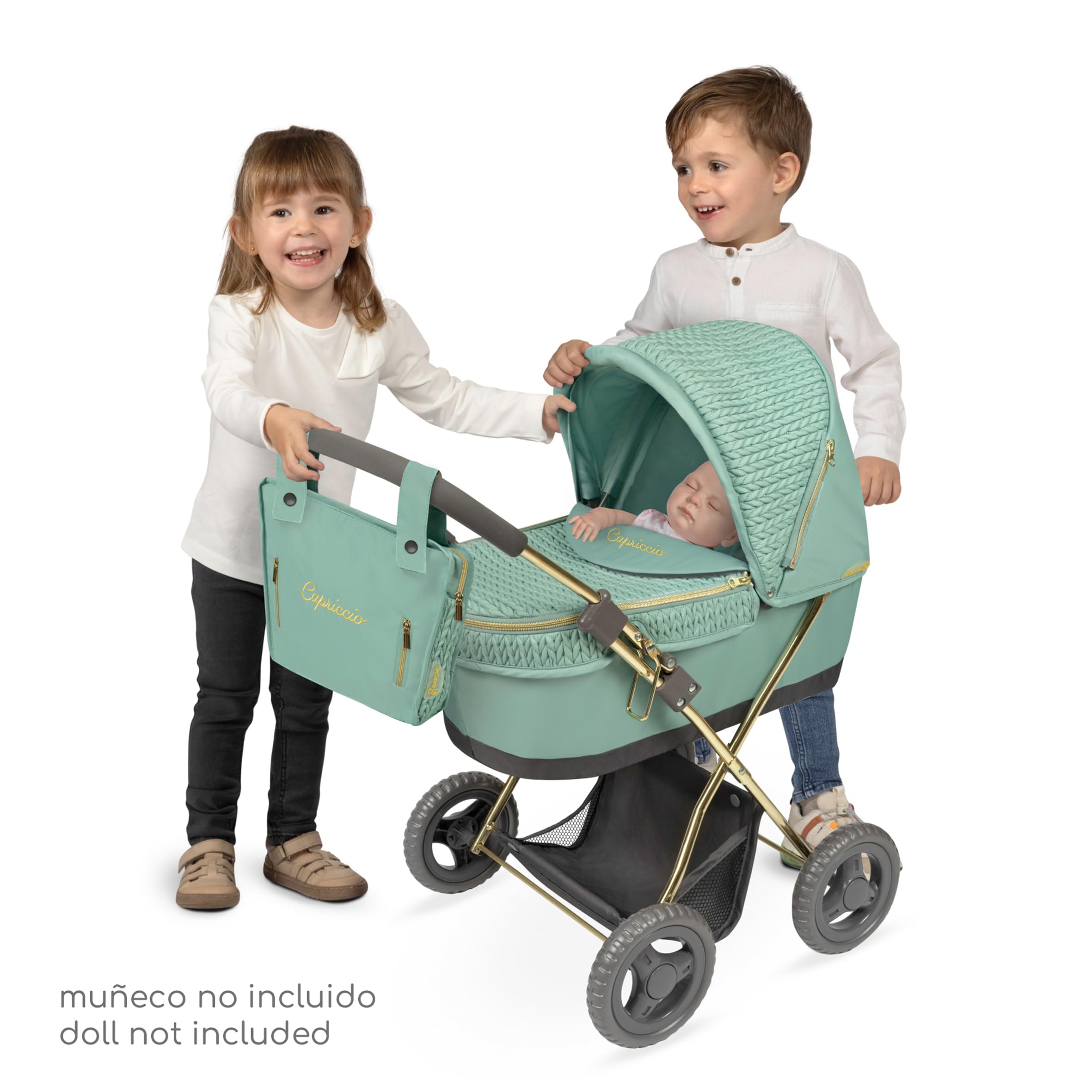 Carrozzina per bambole Capriccio con ombrellino DeCuevas Toys 85073