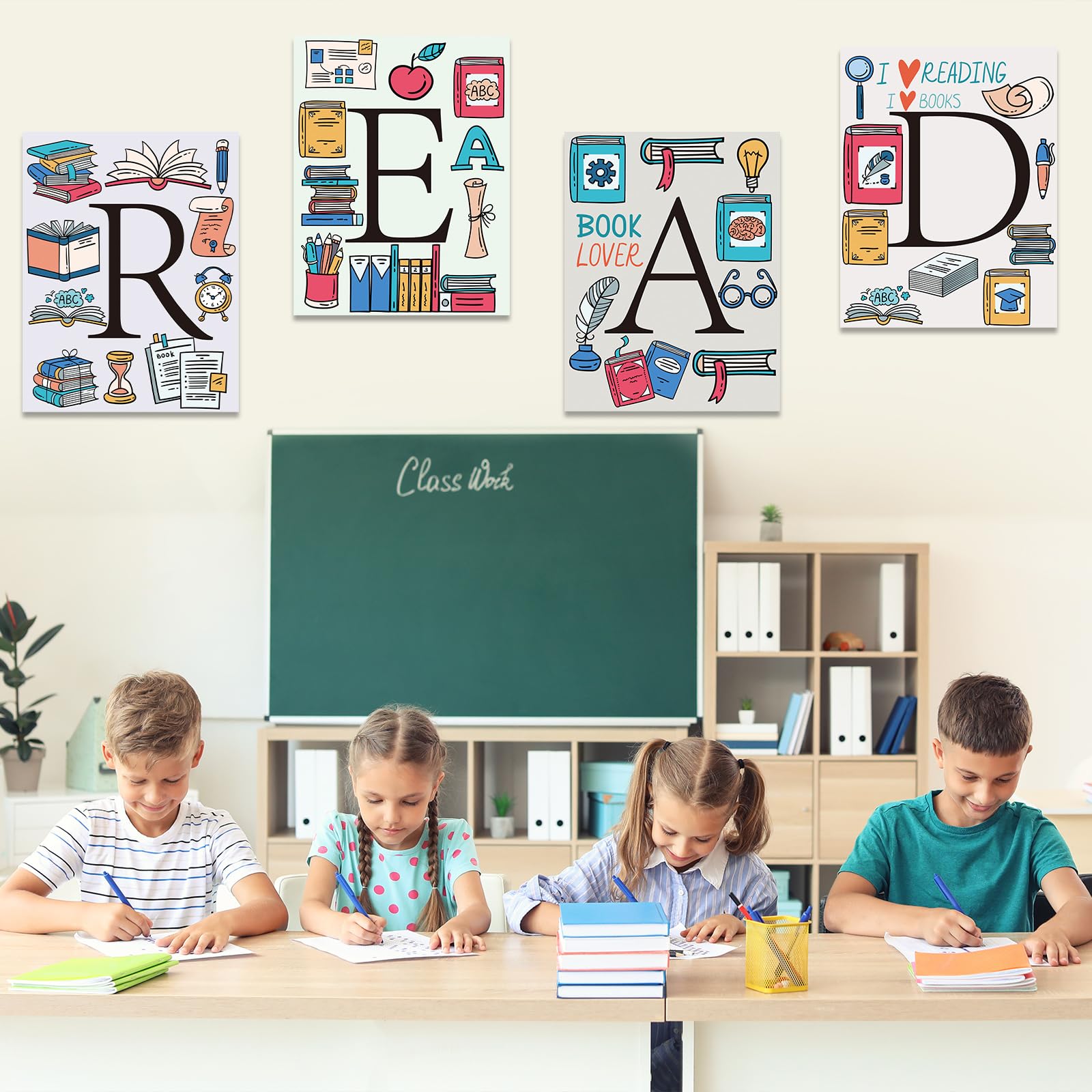 Lot De 20 Posters éducatifs Pour Classe Ou Chambre D'enfant - 16x11 Pouces, Plastique PVC Lavable - Alphabet, Chiffres, Corps, Système Solaire...