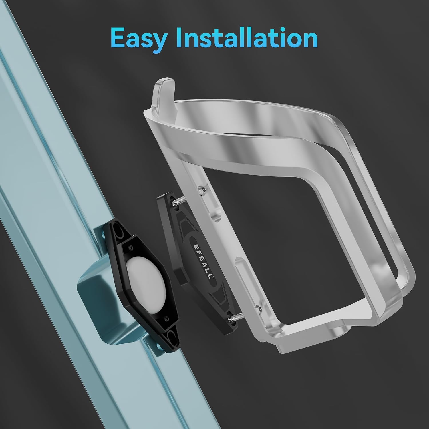 Bike Mount for AirTag Hidden Under Water Bottle Holder with Anti-Theft Screw, Waterproof Bike Holder for AirTag, Bicycle GPS Tracker Mount Hidden Water Bottle Cage