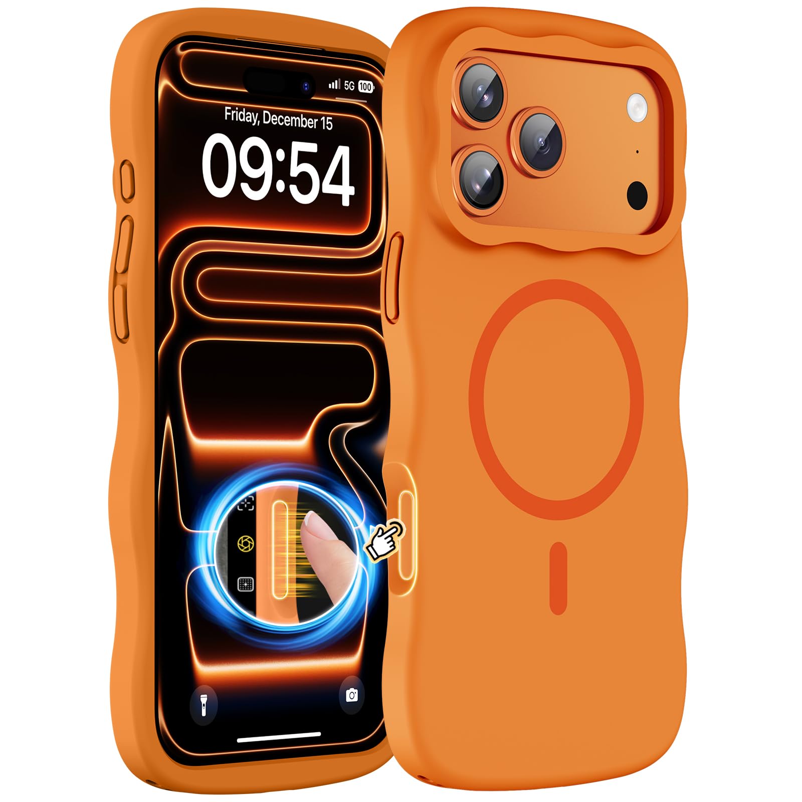 Funda magnética para iPhone 17 Pro Max, silicona gruesa, color
