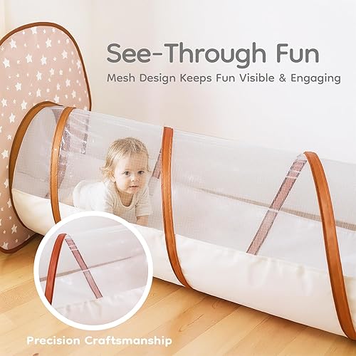 Miniatura 3 de Túnel de juego 3 en 1 para niños con pozo de bolas, túnel plegable para niños pequeños con túnel de rastreo, tienda de campaña portátil para niños